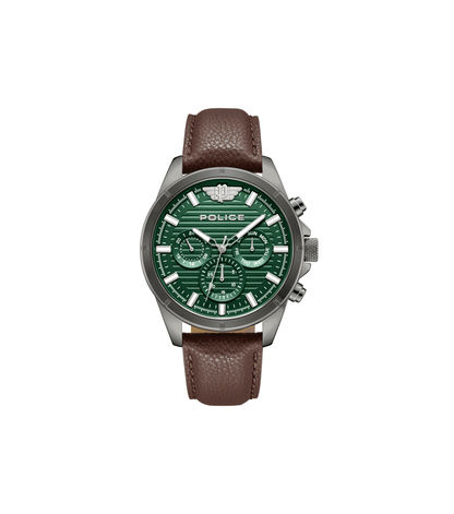 Police Malawi PEWJF2227811 Herrenuhr Grau • Lederarmband • 5 ATM Wasserdichtigkeit
