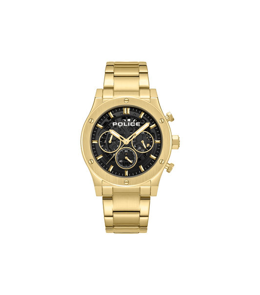Police Knotty PEWJK0006404M Herrenuhr Schwarz • Chronograph • Roségold-Lünette