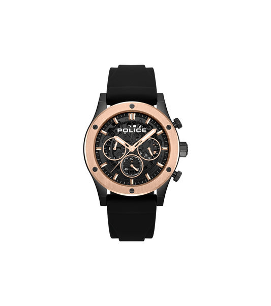 Police Knotty PEWJQ0006405M Herrenuhr Schwarz • Multifunktionswerk • Industrielles Design