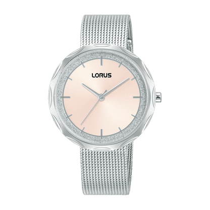 Lorus RG239WX9 Damen Armbanduhr Rosa • Mineralglas • Edelstahl-Mesharmband
