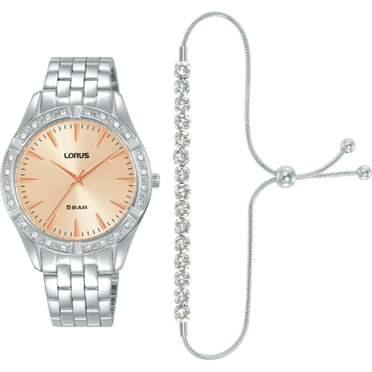 Lorus RG291XX9 Damenuhr Rosé • Mineralglas • Edelstahlarmband
