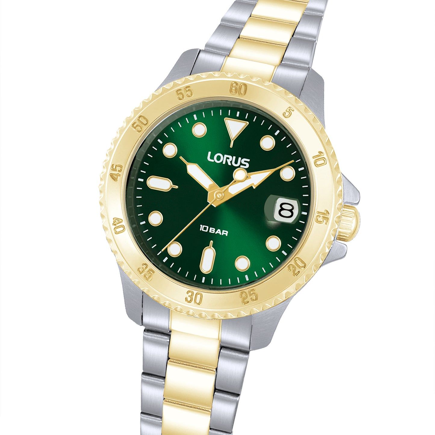 Lorus Sports RG820DX9 Damenuhr Dunkelgrün • Mineralglas • Edelstahlarmband, Bild 2