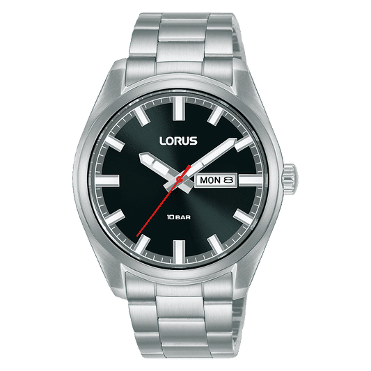 Lorus Sports RH347AX9 Herrenuhr Schwarz • Mineralglas • 10 bar wasserdicht