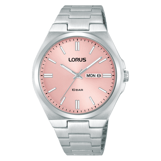 Lorus Sports RH397AX9 Herrenuhr Rosa • Mineralglas • 10 bar wasserdicht