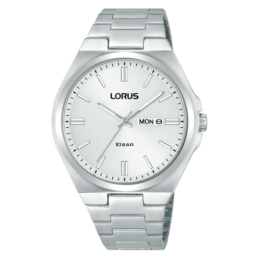 Lorus Sports RH399AX9 Herrenuhr Weiß • Mineralglas • Tag-/Datumsanzeige