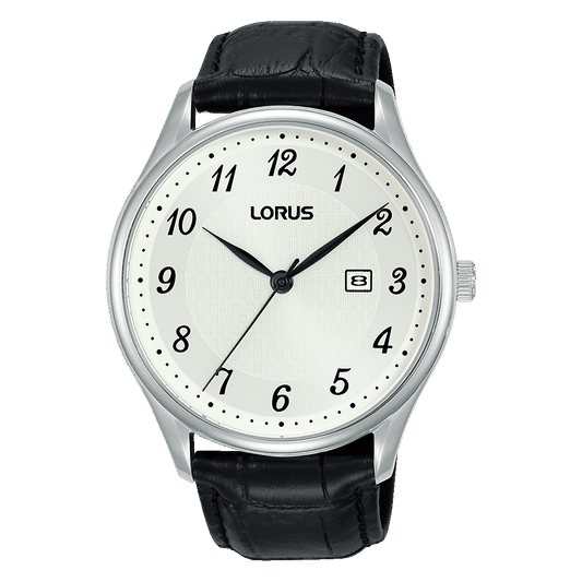 Lorus Classic RH913PX9 Herrenuhr Weiß • Mineralglas • Lederarmband