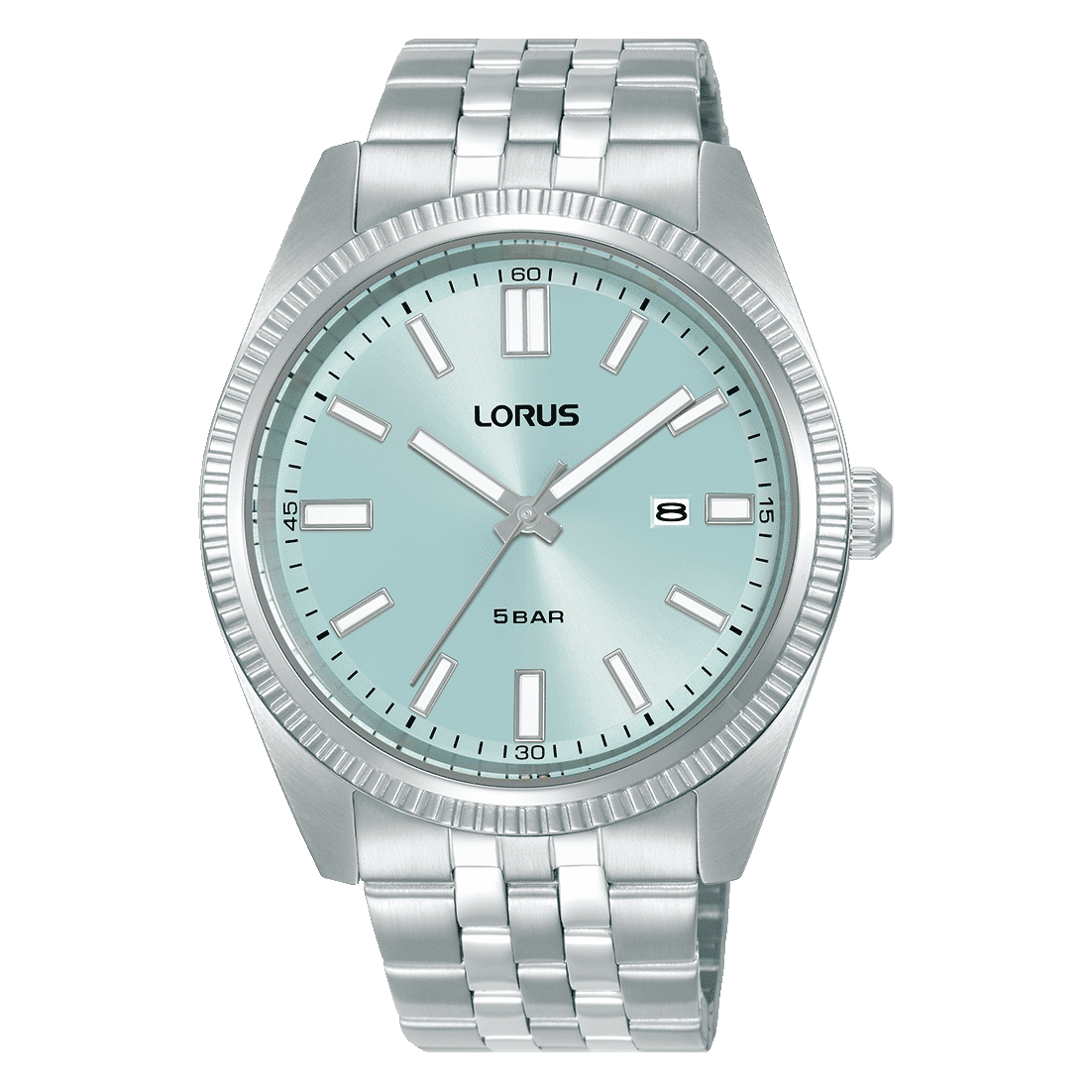 Lorus Classic RH969QX9 Herrenuhr Hellblau • Mineralglas • Edelstahlarmband