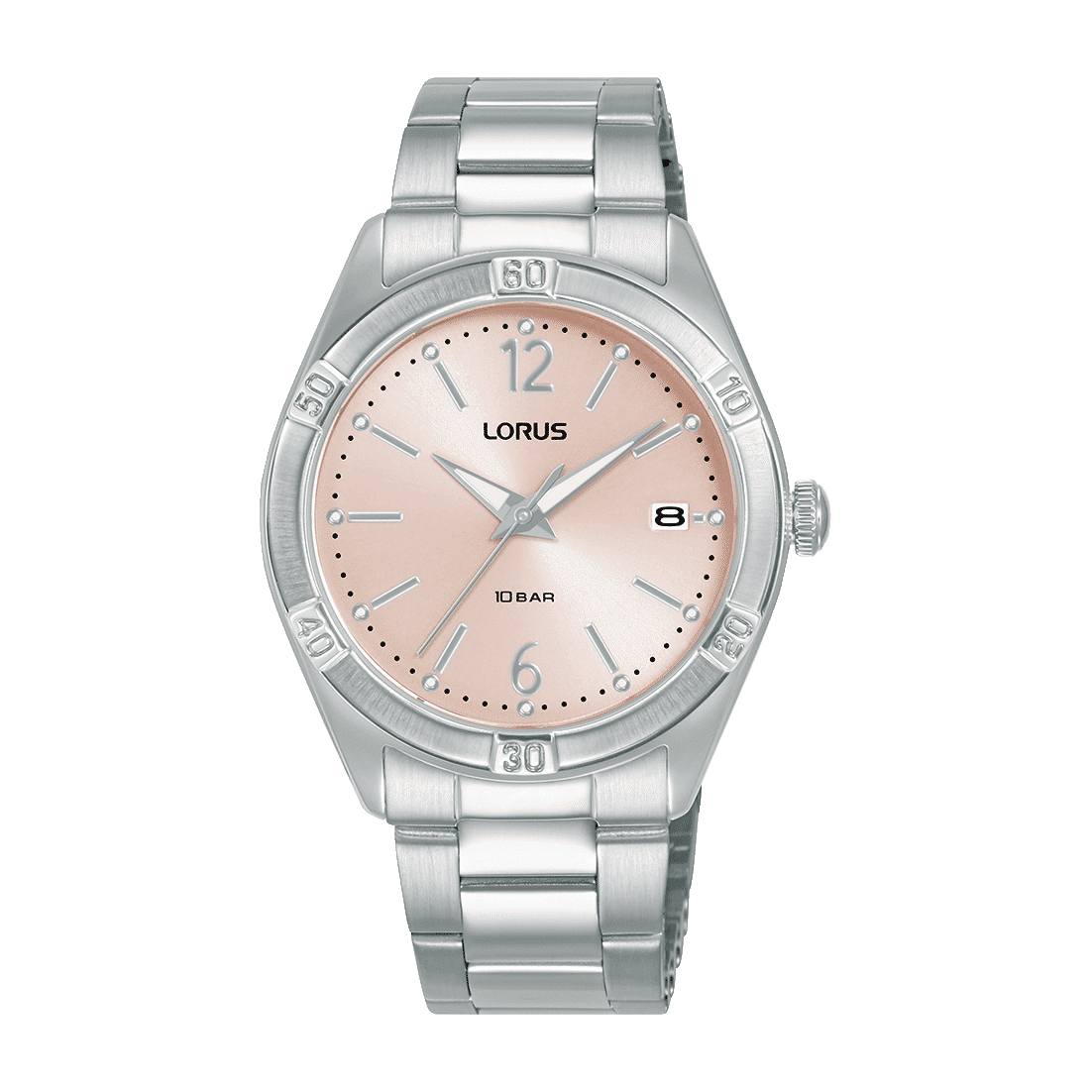 Lorus RH979QX9 Damenuhr Rosa • Mineralglas • Edelstahlarmband