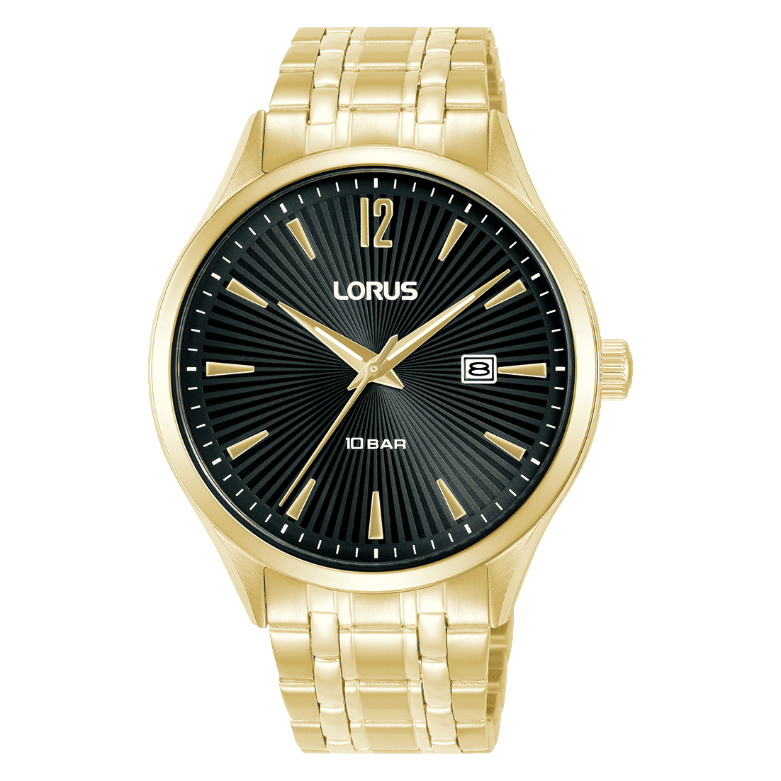 Lorus Classic RH994RX9 Herrenuhr Schwarz • Mineralglas • Edelstahlarmband