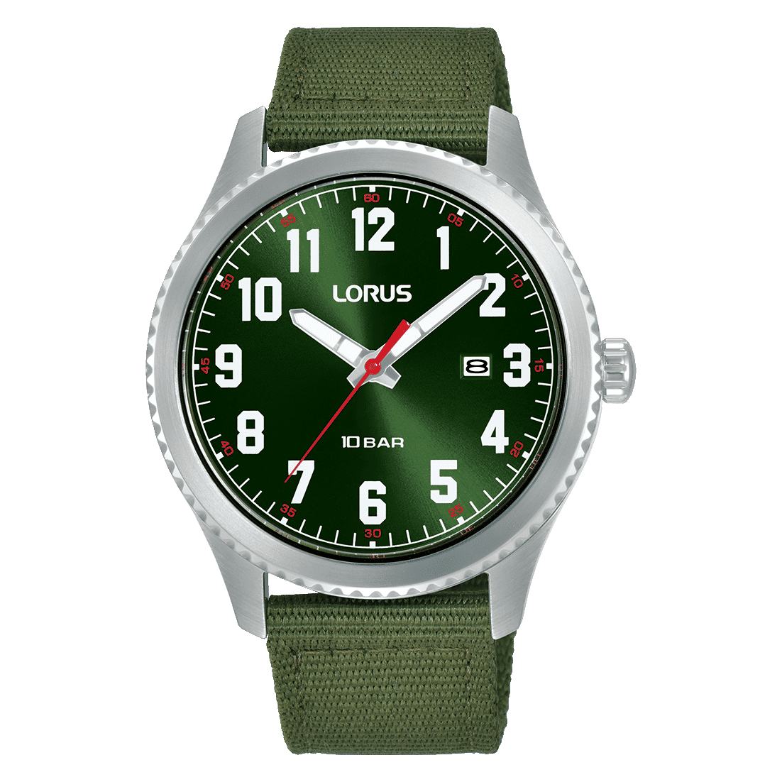 Lorus Sports RH997RX9 Herrenuhr Khaki • Mineralglas • 10 BAR wasserdicht