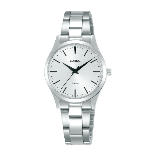 Lorus Classic RRX77HX9 Damenuhr Weiß • Mineralglas • Edelstahlarmband
