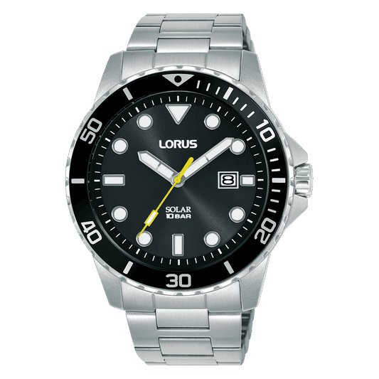 Lorus Sport RX301BX9 Herren Armbanduhr • Solarbetrieb • Edelstahlarmband