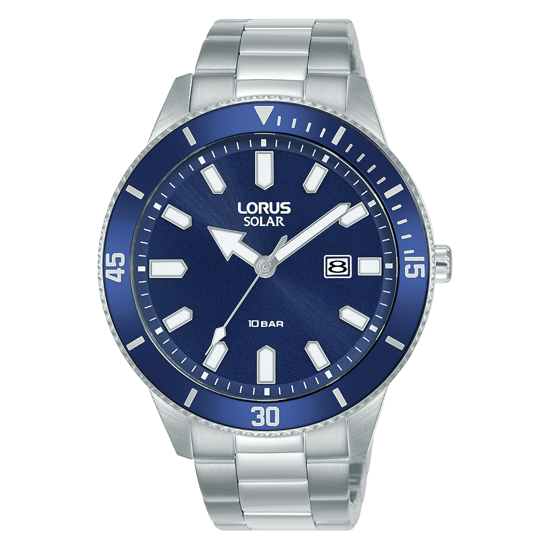 Lorus Sports RX313AX9 Herrenuhr Blau • Solarwerk • Mineralglas