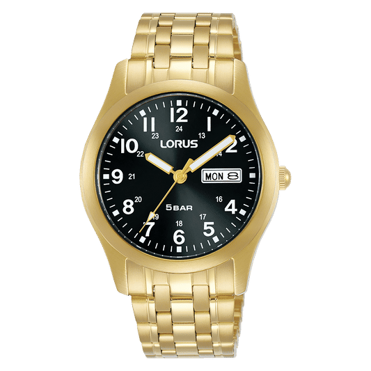 Lorus Classic RXN76DX9 Herrenuhr Schwarz • Mineralglas • Edelstahlarmband