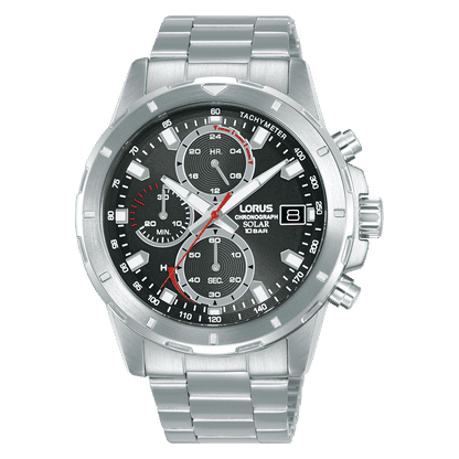 Lorus Sport RZ601AX9 Herren Armbanduhr • Solar-Chronograph • Edelstahlarmband