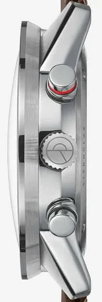 Herrenuhr-Case von der Seite mit Drückern und Krone