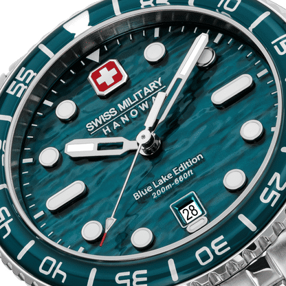 Swiss Military Hanowa Aqua SMWGH0004501 Herren Armbanduhr Blau/Grün • Saphirglas • 20 Bar Wasserdicht, Bild 4