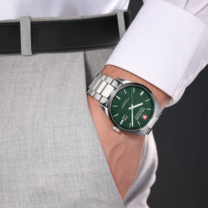 Swiss Military Hanowa Silver Fir SMWGH0006101 Herren Armbanduhr Grün • Saphirglas • 10 ATM Wasserdicht, Bild 3