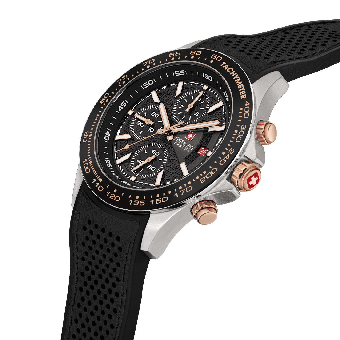 Swiss Military Hanowa Watchman SMWGO0003401 Herrenuhr Schwarz • Saphirglas • Chronograph mit Tachymeter, Bild 2