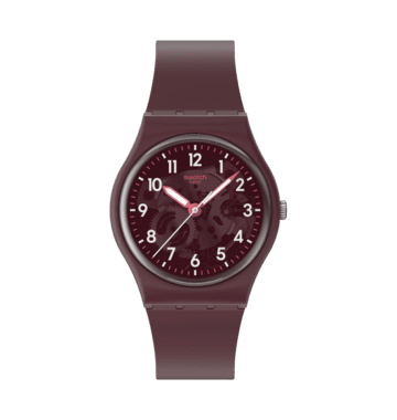 Swatch Originals Medium SO28R115 Thru The Crown Glass Damen Armbanduhr • Transparentes Zifferblatt • Leuchtzeiger, Bild 8