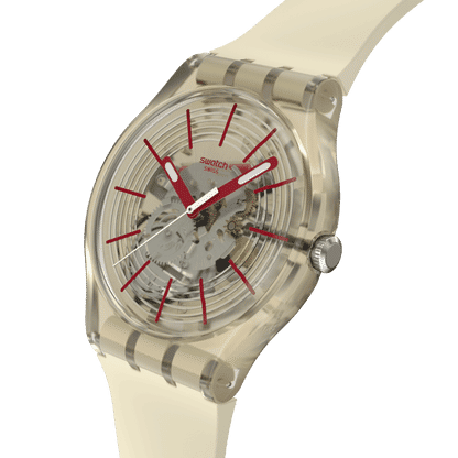 Swatch Originals Large SO29K119 Revealed in the Sand Armbanduhr Beige • Biosourced Gehäuse • Leuchtende Zeiger, Bild 3