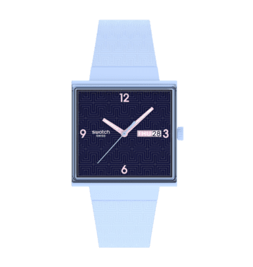 Swatch Bright Angle SO34L701 Damenuhr Hellblau • Bioceramic-Gehäuse • Leuchtzeiger, Bild 8
