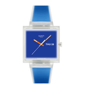 Swatch What If Square SO38K701 Armbanduhr Transparent • Biosourced Kunststoff • Transparentes Quarzwerk, Bild 3