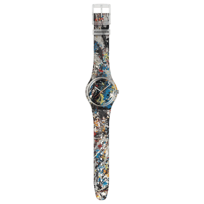 Swatch Originals Large SUOZ366 Pollock's Alchemy Armbanduhr Transparent • Transparentes Gehäuse • Swatch x Guggenheim