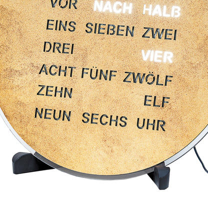 AMS LED T1291 Tisch- & Wanduhr • LED-Wortanzeige • Quarzwerk