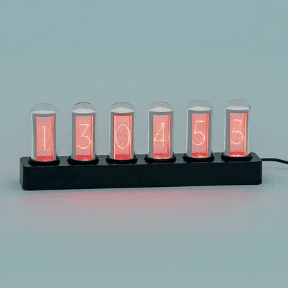 AMS Nixie T1320 Tischuhr • Retro-Nixie-Röhren • Quarzwerk