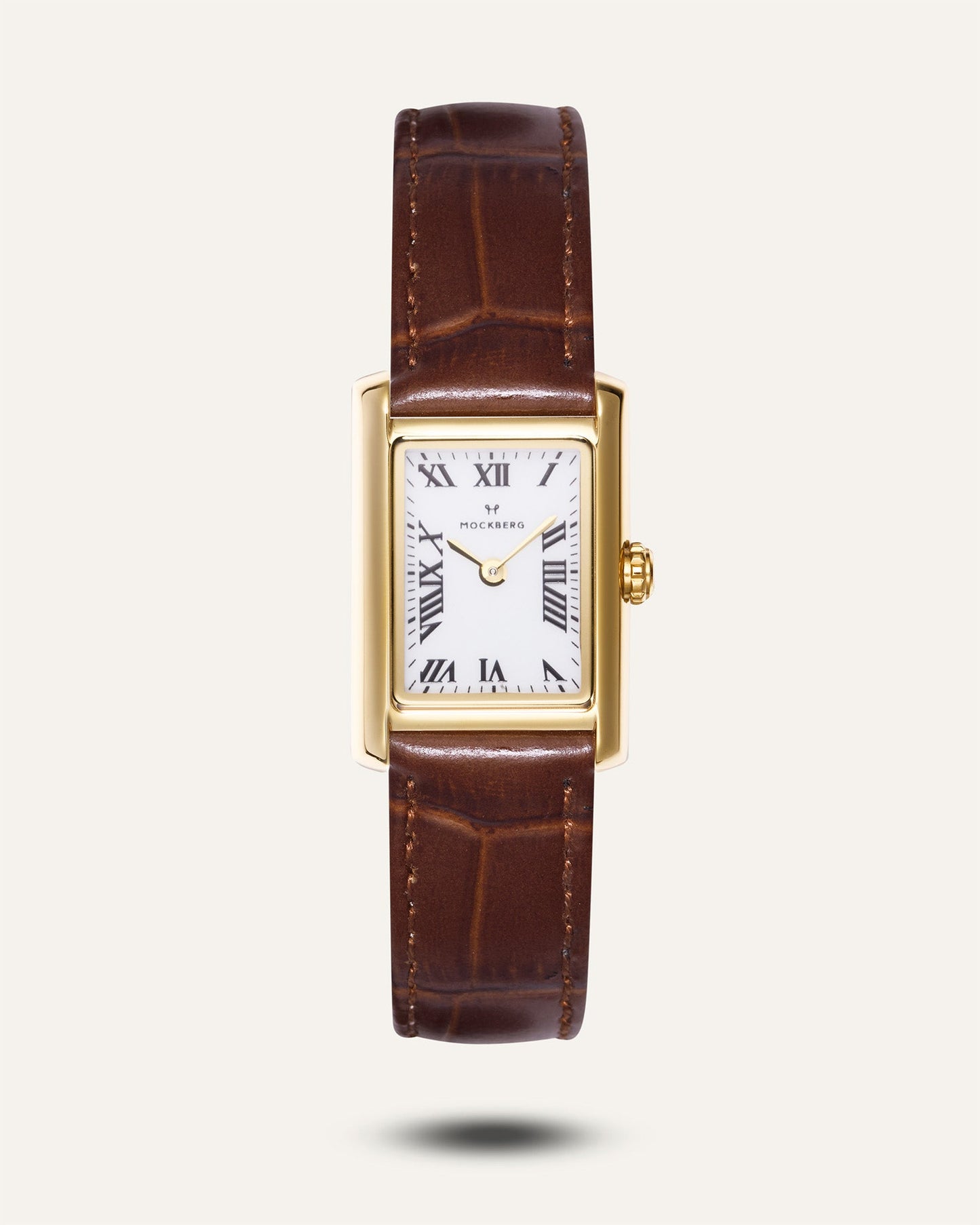 Mockberg Timeless MB0247 Damen Armbanduhr Braun • Römische Ziffern • Mineralglas