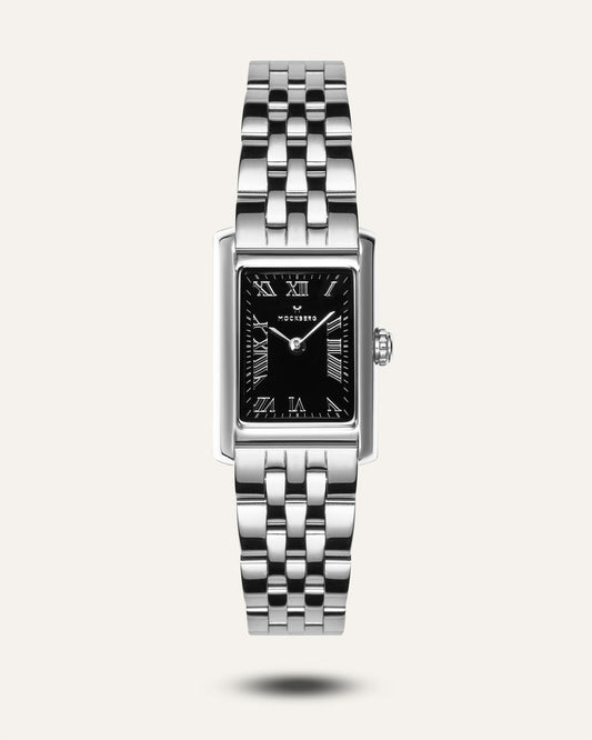 Mockberg Timeless MO244 Damen Armbanduhr Schwarz • Mineralglas • Japanisches Quarzwerk