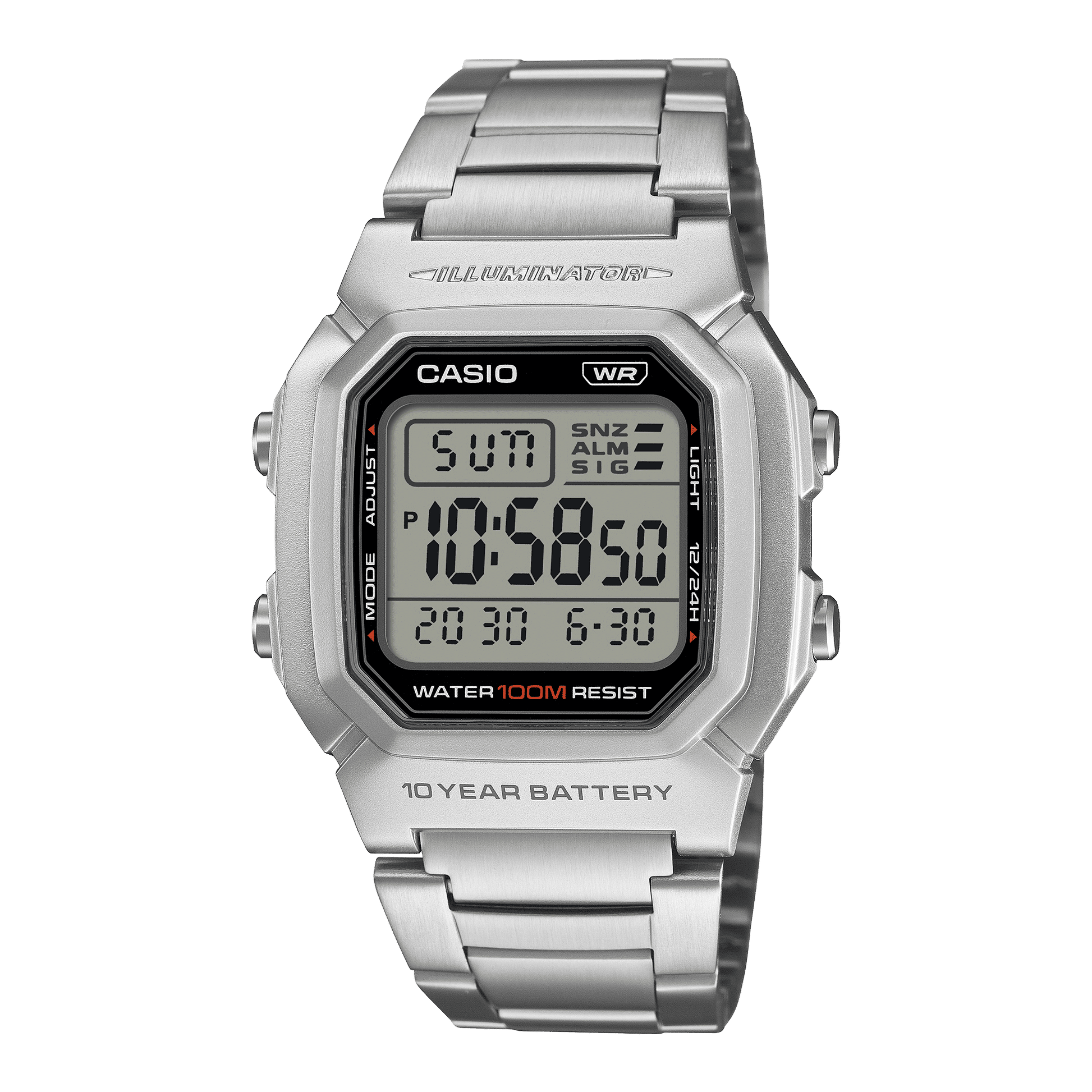 Casio Timeless W-800HD-1AVEF Herren Armbanduhr Silber • 100 m Wasserdichtigkeit • 10 Jahre Batterie, Bild 2