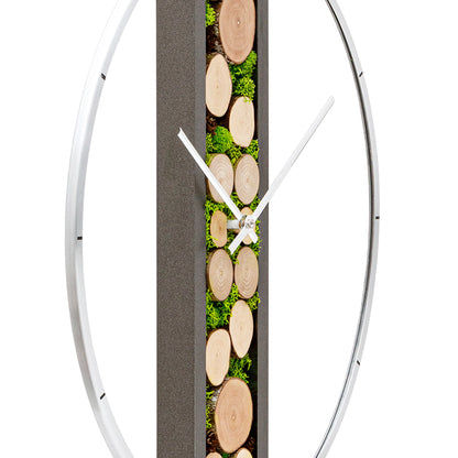 AMS Design W9607 Wanduhr • Massivholzgehäuse • Aluminium-Frontring