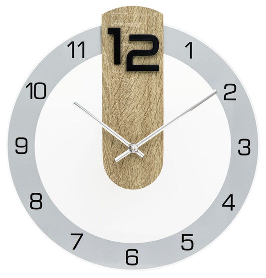 AMS Wanduhr • Präzises Uhrwerk • Stilvolles Design