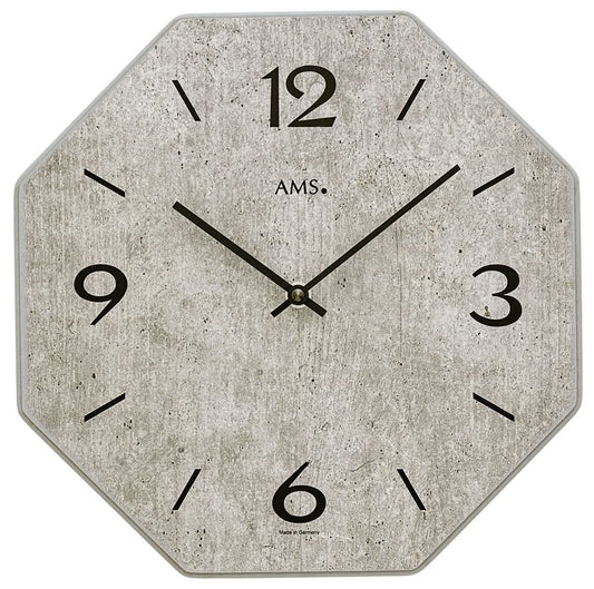AMS Wanduhr • Präzises Quarzwerk • Zeitloses Design