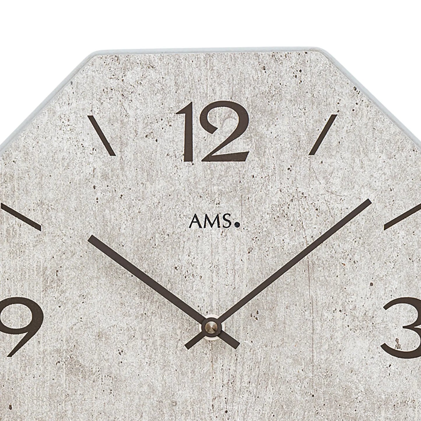 AMS Quarz W9716 Wanduhr • Holzgehäuse • Bedrucktes Zifferblatt