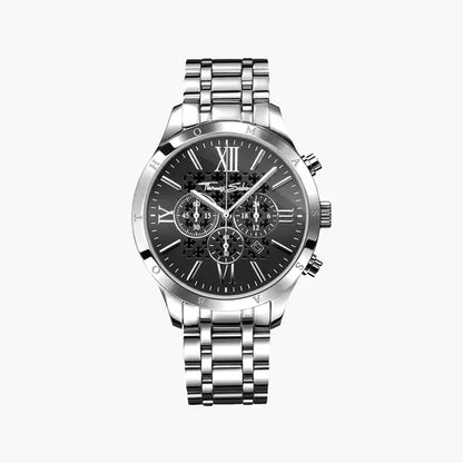 Thomas Sabo Rebel Urban WA0015-201-203 Herren Chronograph Silber • Mineralglas mit Saphirbeschichtung • 5 ATM Wasserdicht