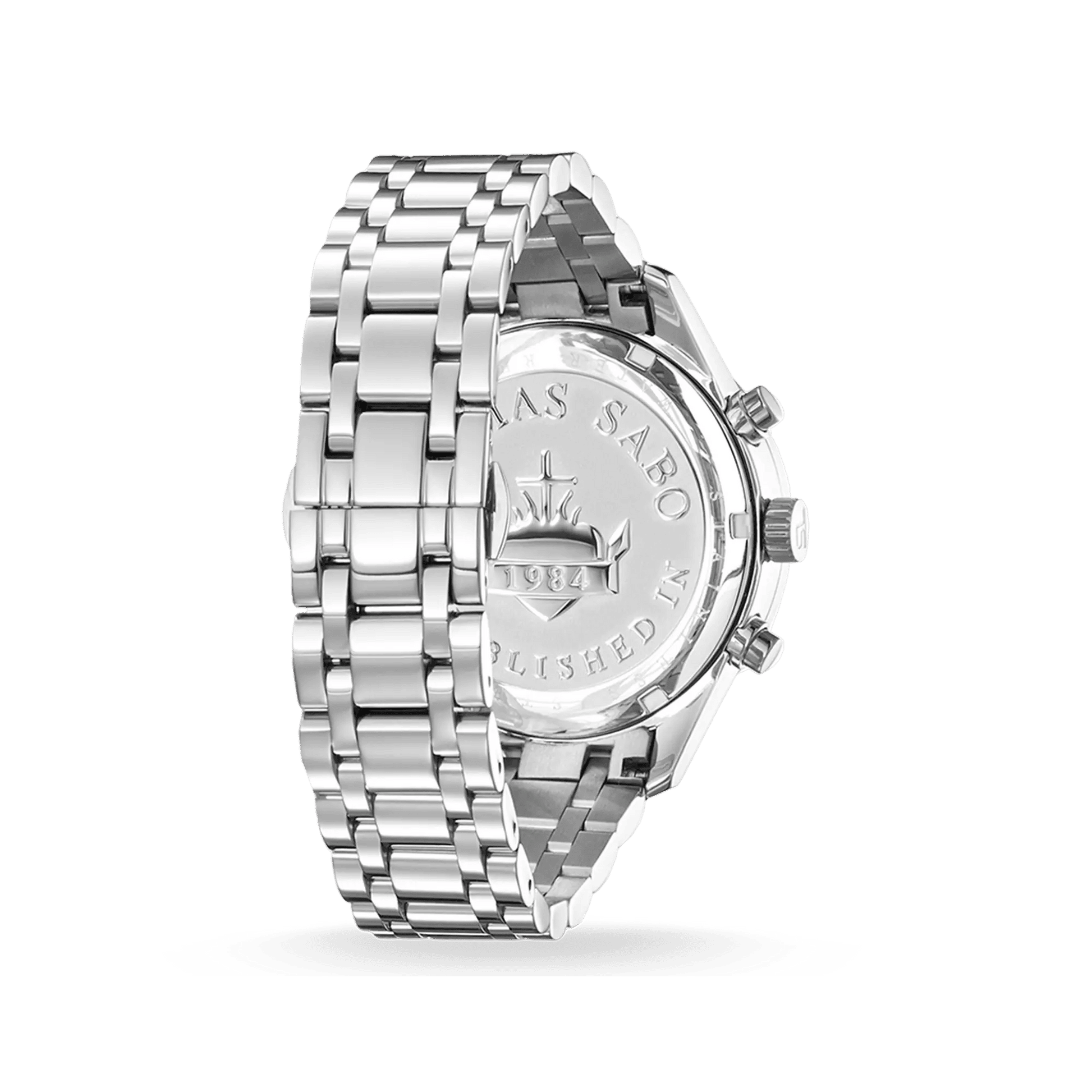 Thomas Sabo Rebel Urban WA0015-201-203 Herren Chronograph Silber • Mineralglas mit Saphirbeschichtung • 5 ATM Wasserdicht