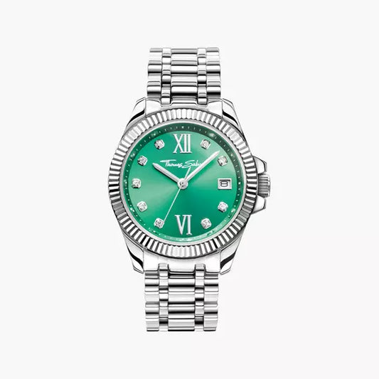 Thomas Sabo Divine WA0404-201-211 Damenuhr Grün • Mineralglas mit Saphirbeschichtung • 10 ATM wasserdicht