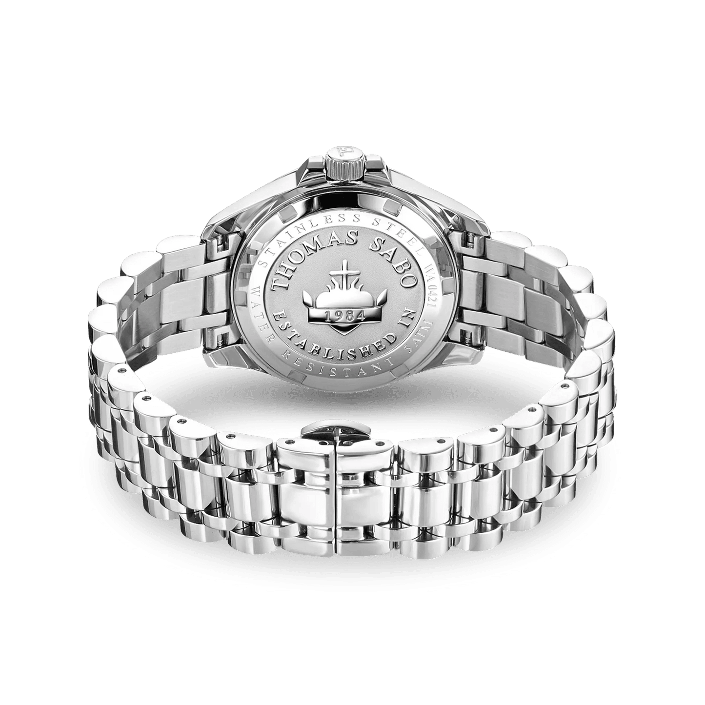 Thomas Sabo Divine Flower WA0421-201-201 Damenuhr Schwarz-Silber • Miyota 2115 Quarzwerk • Mineralglas saphirbeschichtet