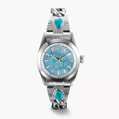 Thomas Sabo Elyndra WA0450-201-215 Damen Armbanduhr Türkis • Mineralglas mit Saphirbeschichtung • 5 ATM Wasserdicht