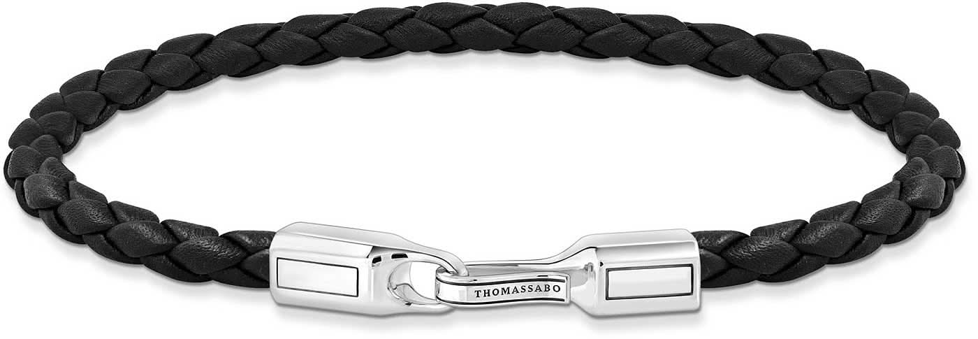 Narrow braided leather bracelet - Thomas Sabo Model: A2147-682-2-L19