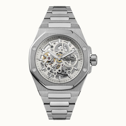 Ingersoll 1892 The Faller I17601 Herren Armbanduhr Grau • Automatikwerk • Mineralglas