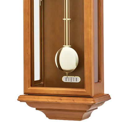 Zegar ścienny AMS Regulator R696/9, drewno wiśniowe • 14-dniowy mechanizm BimBam • Obudowa z litego drewna