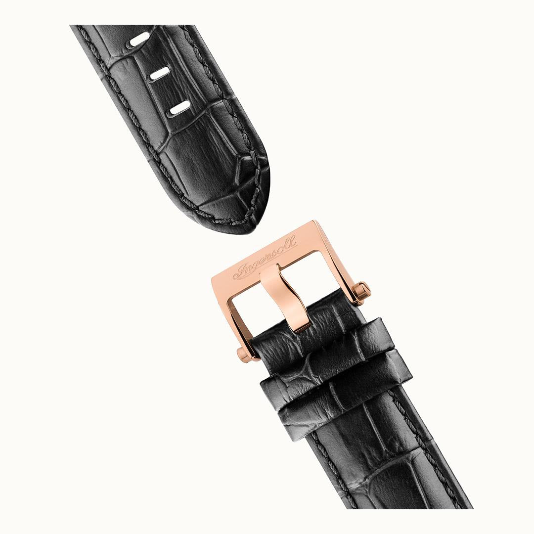 Ingersoll 1892 The Herald I00403B Herren Armbanduhr Schwarz • Skelettwerk • Roségold-Edelstahlgehäuse, Bild 6