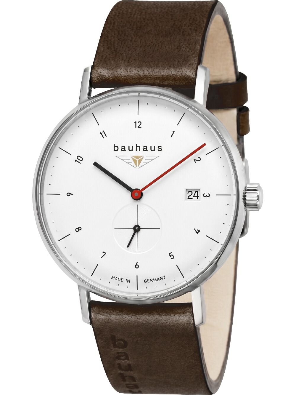 Bauhaus Classic 2130-1 Herrenuhr Weiß • Mineralglasschutz • Ronda 6004.D Quarzwerk