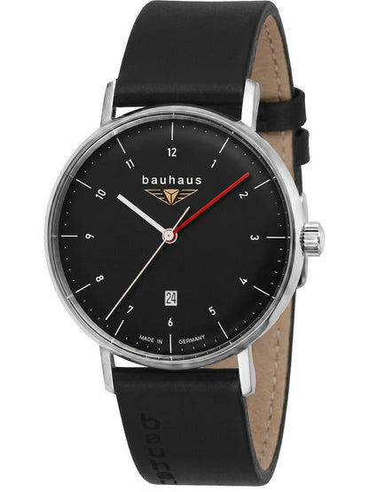 Bauhaus Classic 2140-2 Herrenuhr Schwarz • Mineralglas • Deutsches Quarzwerk