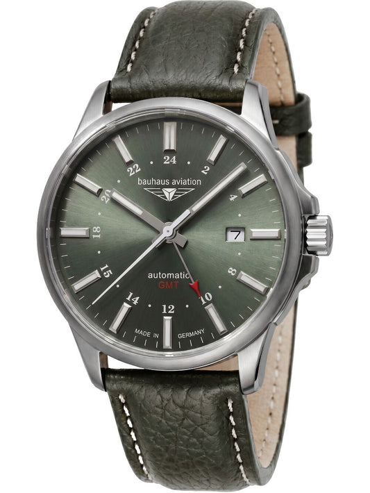 Bauhaus Aviation 2864-4 Herren Automatik • Titan-Gehäuse 42 mm • Saphirglas entspiegelt