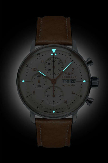 Bauhaus Dessau 2018-1 Herren Armbanduhr • Automatik Chronograph • Schweizer Sellita SW500, Bild 2
